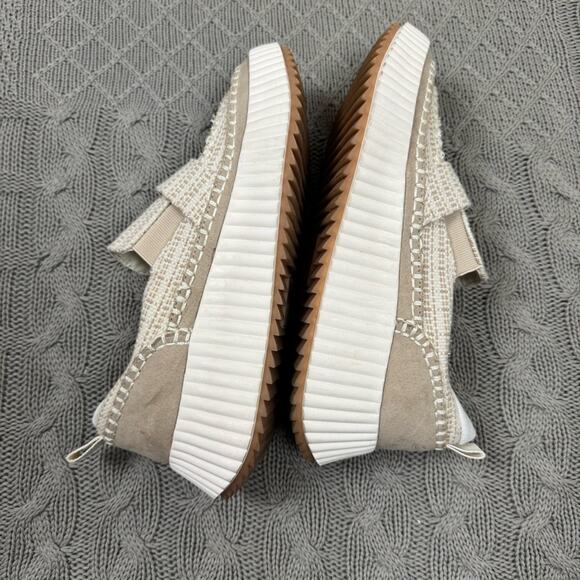 Dolce Vita Doya Neutral Tweed platform Slip On Sneaker ~ 8.5 - Picture 3 of 8